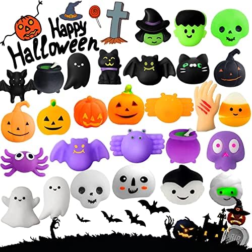 30 Db Halloween Mochi Puha Játékok Gyerekeknek, Party kellék, Halloween Komámasszony Táskák a Töltőanyagok Csokit vagy Csalunk