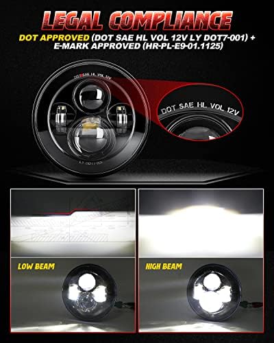 LX-FÉNY Kompatibilis 2007-2018 Jeep Wrangler JK JKU, 7 Kerek LED Fényszóró + C Alakú Füst LED-es hátsó Lámpák