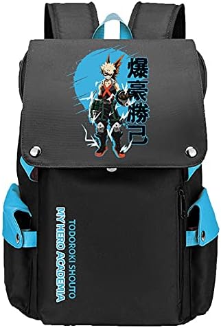 Hős Academia Cosplay Hátizsák Deku Anime Iskola Táskák Bookbag Laptop Daypack Nagy utazótáska, USB Töltés (Egy Méret, Stílus