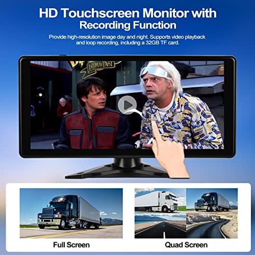 RV Biztonsági Kamera HD 10.36 - Os Monitor Kit Car-Tolató Kamera a Kamion, Busz Kisbusz Hátsó Nézet Készlet, Bluetooth zenelejátszás