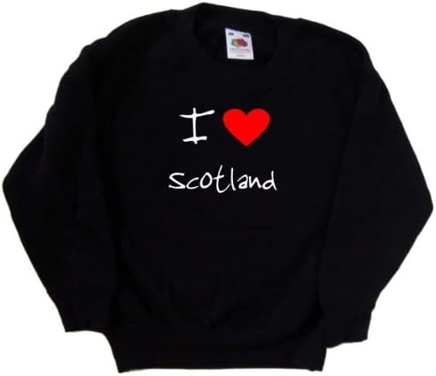 Én Szerelmes Szív Skócia Fekete Pulóver