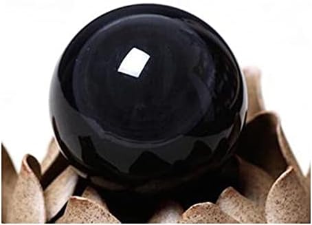 FOPURE Kristály Természetes Fekete Obszidián Gömb Nagy kristálygömb Kő, Természetes Kövek, Ásványok (Szín : Csak 4cm Labda)