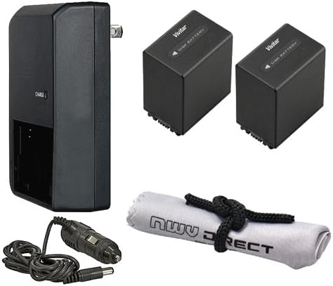 Nagy Kapacitású Intelligens Akkumulátorok Sony Kamerája NEX-VG20H (2 Egység) + AC/DC Úti Töltő + Nwv Közvetlen Mikroszálas