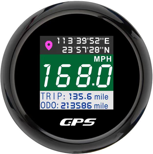 2 collos Univerzális Automatikus Tengeri GPS Digitális Sebességmérő Műszer Klaszter Készlet, ODO Állítható MPH Csomót Km/h