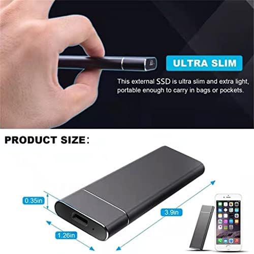 ZSEDP SSD Külső Merevlemez USB 3.1 C Típusú 500GB 1 tb-os 2 tb-os Hordozható szilárdtestalapú Külső Meghajtó (Szín : Kék,