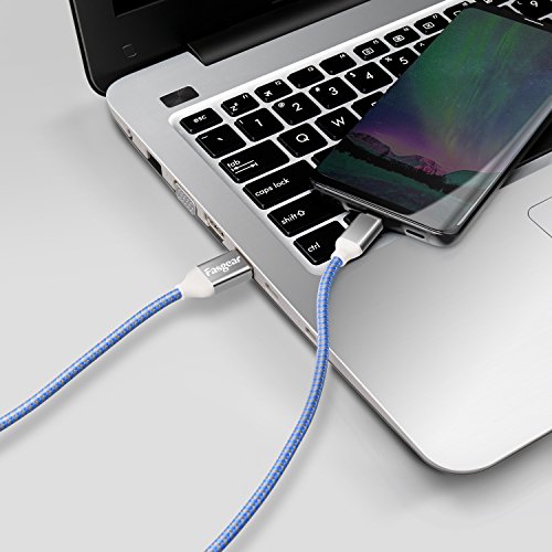 USB-C, hogy EGY USB Kábel 3 Csomag 10ft Hosszú 3A Gyors Töltés Típus C 2.0 Töltő Zsinór Fonott Nylon Kompatibilis Galaxy