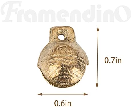 Framendino, 60 Pack Klasszikus Tibeti Bronz Harangok Mini Kézműves Bell Medálok Medál DIY Ékszer Készítés