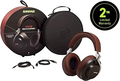 Shure AONIC 50 Vezeték nélküli zajszűrő Fejhallgató, Prémium Stúdió-Minőségű Hang, Bluetooth-5 Vezeték nélküli Technológia,