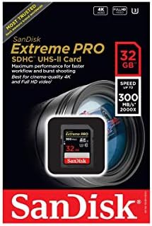 SanDisk 32GB SDHC SD Extreme Pro UHS-II Memóriakártya Működik a Canon EOS M6-os Mark II, EOS 90D Digitális Fényképezőgép