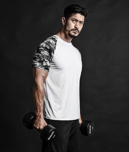 DRSKIN Férfi 2 vagy 1 Csomag T-Shirt Rövid Ujjú Ing Futó Atlétikai Edzés Aktív napvédő Gyors Száraz