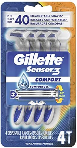 Gillette Sensor3 Sima Borotválkozás az Eldobható Borotvák-4 ct, 3 pk