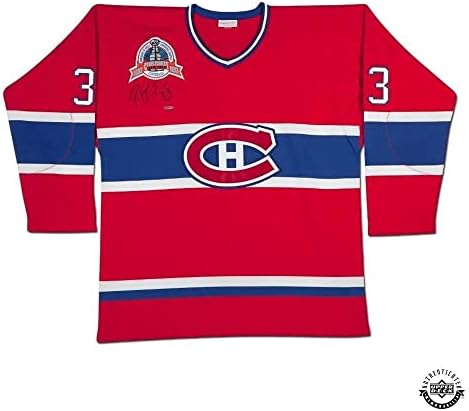 Patrick Roy Dedikált Piros Mitchell & Ness Canadiens Jersey - Felső szint - Dedikált NHL-Mezek