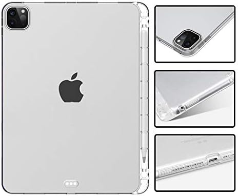 Arlgseln Tiszta iPad Pro 12.9 2020 Esetben tolltartó, Slim & Könnyű, Átlátszó TPU Ütésálló Shell Cover tok iPad Pro 12.9