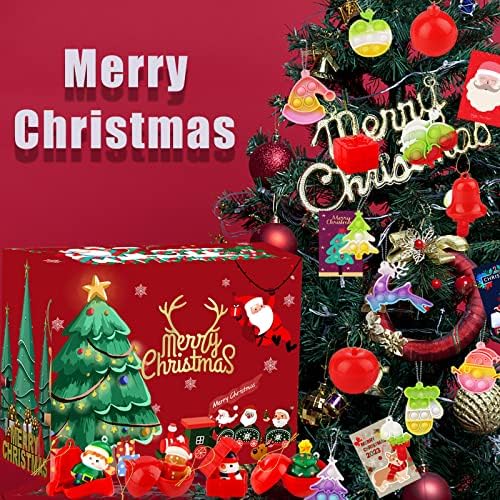 76 DB Karácsonyi Mini Pop Kulcstartó Tömeges Fidget Játékok,Karácsonyi apróságot Gyerekeknek, Karácsonyi Party kellék Gyerekeknek