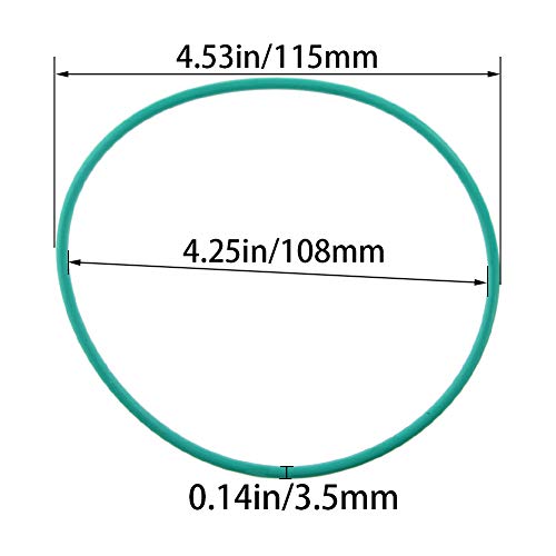 Othmro O-Gyűrűk Fluor Gumi, 108mm Belső Átmérőjű, 115mm OD, 3,5 mm-es Szélesség, Kerek Tömítést(Csomag 1)