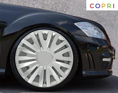 Copri Készlet 4 Kerék Fedezze 15 Coll Ezüst Dísztárcsa Snap-On Illik Peugeot
