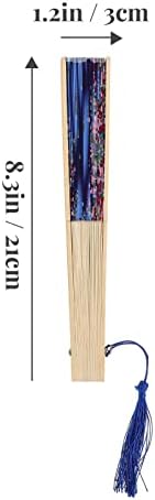 Luxshiny 4db Virágos Hajtása Kezét Rajongók Kínai Stílusú Bambusz Legyező Vintage Mintás Kézzel Ventilátor Kézi Szövet Összecsukható