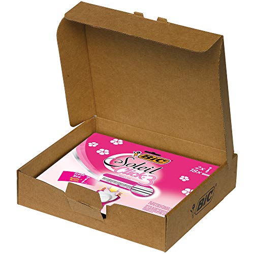 BIC Egyszerűen Soleil Kattintson a Nők Eldobható Borotva, Rózsaszín, 18 Csomag