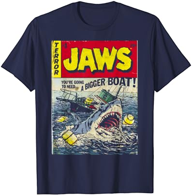Jaws Cellulóz Támadás Képregény Borító Rövid Ujjú T-Shirt