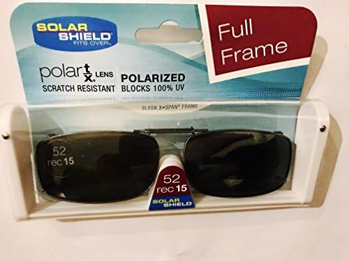 POLAR SZEM / Solar Shield Clip-on Polarizált Napszemüveg Méret 52 rec 15 Fekete Full Frame Új