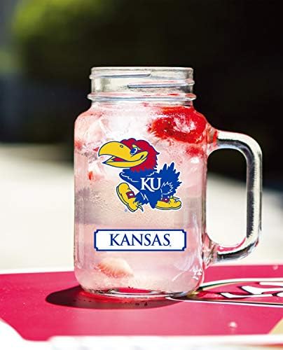 NCAA Kansas Jayhawkshoz 20oz Üveg Befőttesüvegben